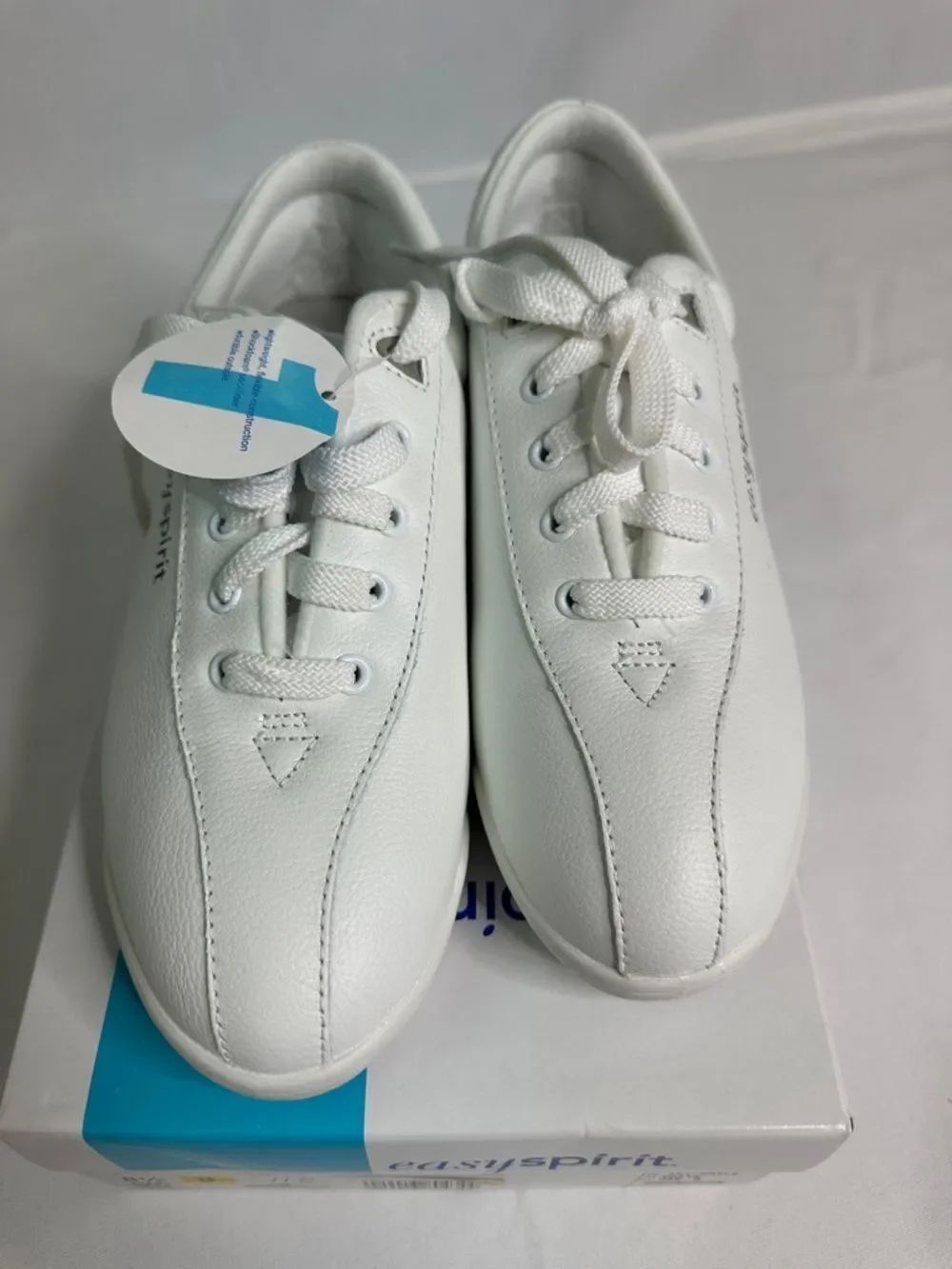 Easy Spirit White Leather Sneakers